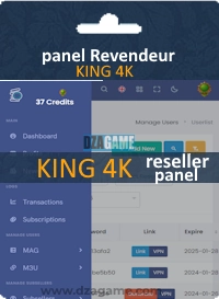 panel Revendeur king4k iptv, king4k reseller panel